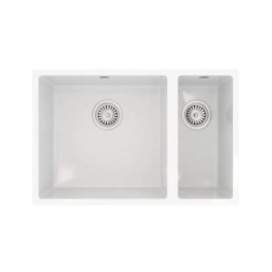 ELLSI ELITE 1.5 IN/UNDERMOUNT GLOSS WHITE KITCHEN SINK 670x 440x206mm RRP £470!!