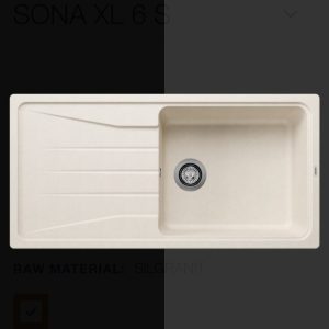 Blanco Sona XL 6s Reversible Siligranit 1 Bowl Sink Soft White RRP £439!!!