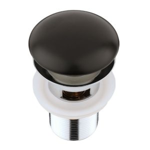 Milano Elements Matt Black Push Button Basin Waste & Overflow Ring RRP £29!!