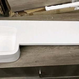 R2 Bathrooms 1500 Isocast Basin Slim Depth Left IS1502SML White RRP £495!!!
