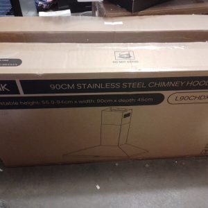 LOGIK L90CHDX21 90cm Chimney Cooker Hood Stainless Steel RRP £95!!