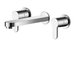Nuie Arvan 3 Hole Wall Mounted Basin Mixer Tap Chrome - No Plate ARV337 RRP £139