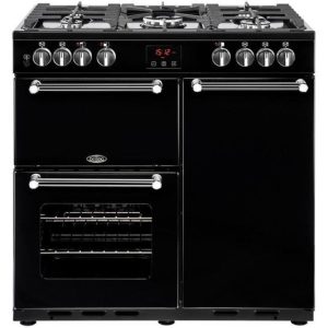 BELLING Kensington 90DFT 90 cm Dual Fuel Range Cooker Black 444444041 RRP £1499!