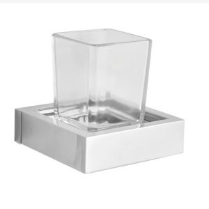 TREMERCATI WILDE GLASS HOLDER TUMBLER IN CHROME TM3302 RRP £95!!!