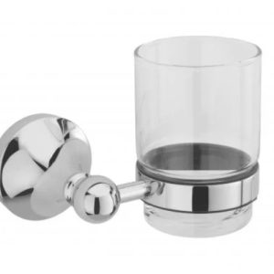 TREMERCATI IMPERIAL WALL MOUNTED GLASS HOLDER TUMBLER IN CHROME TM3702 REP £43!!