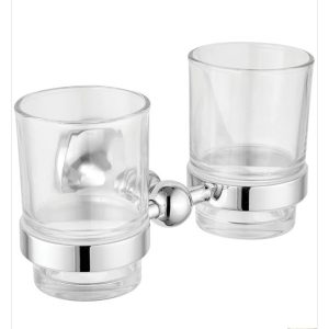Tre Mercati Imperial Double Glass Holder Chrome TM3702A RRP £46!!!