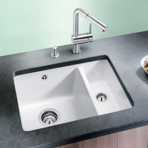 Blanco Taidan 340/160 U LH Silgranit White Sink Inc Wastes DAMAGED RRP £587!!!