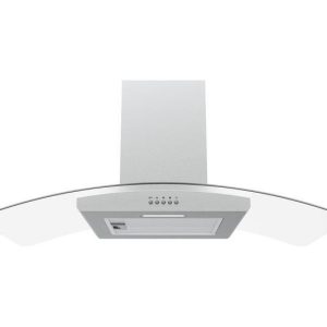 Logik L90CHDG21 Chimney Cooker Hood 90cm Stainless Steel Glass RRP £177!!!
